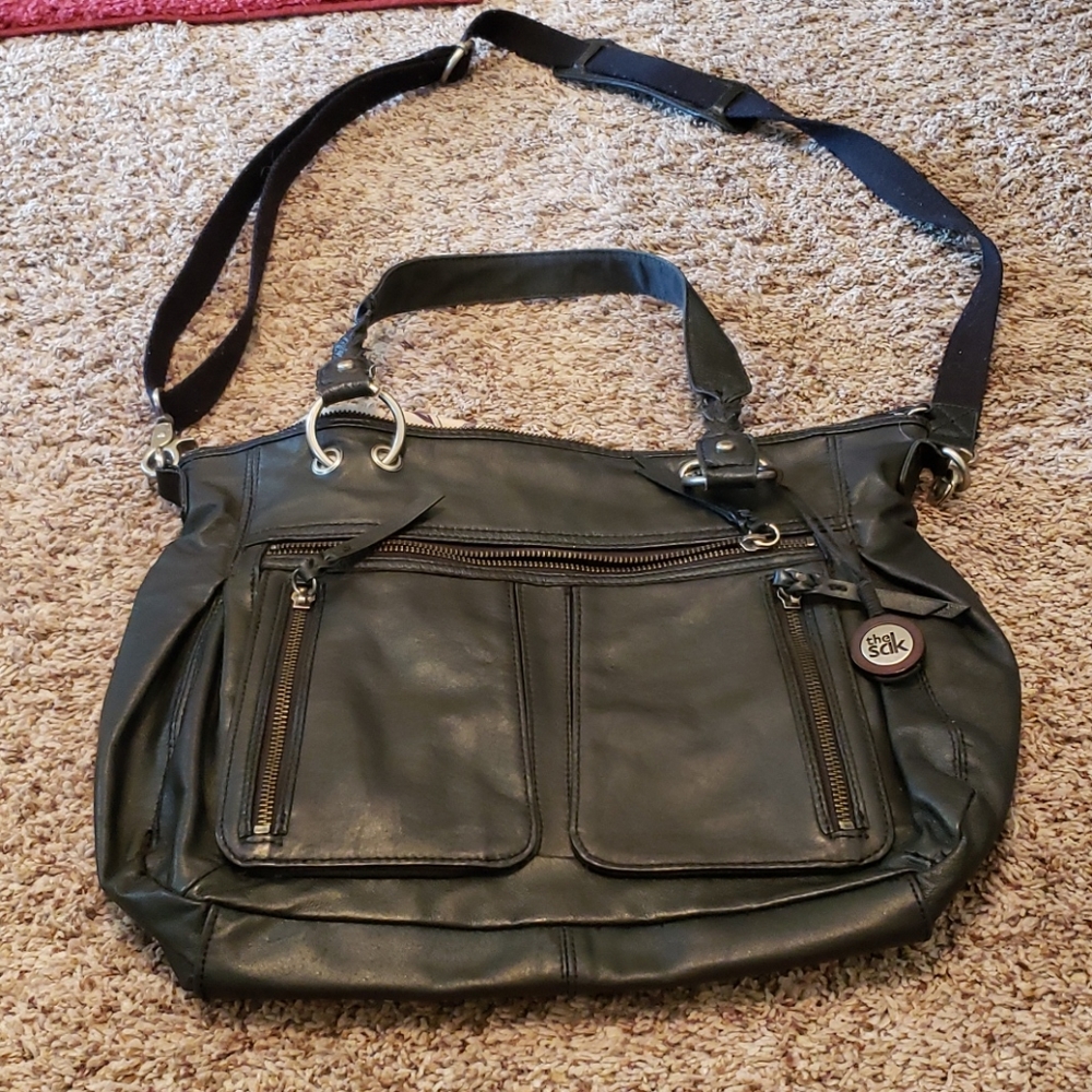 GUC The Sak black leather purse